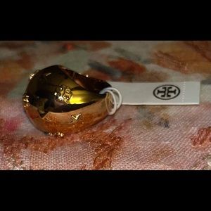 Tory Burch Repeated Stars & Logo Dome Ring NWT